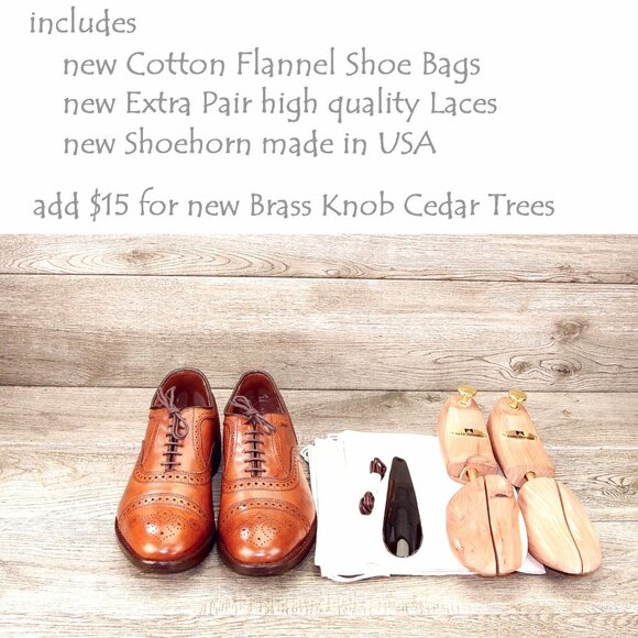 Allen Edmonds STRAND Oxford 8 EEE Wide Walnut * add $15 Cedar Trees - Picture 4 of 13